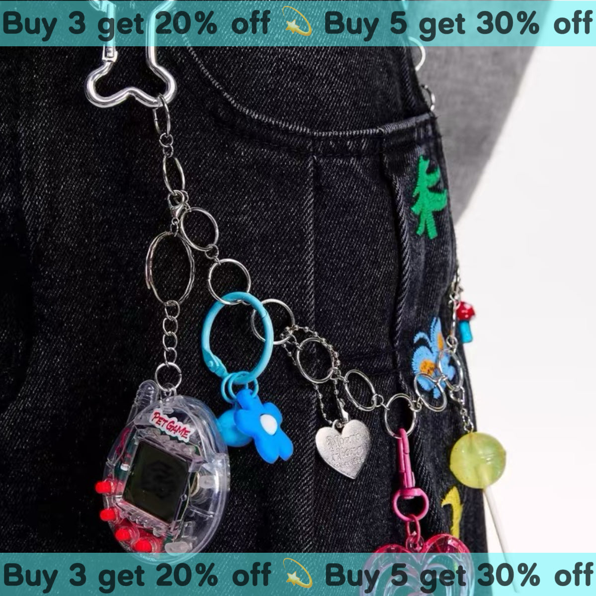 Game Console Detachable Pendant Keychain