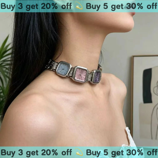 Watch Design Unisex Choker Necklace